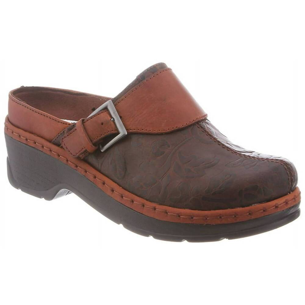 NEW KLOGS FOOTWEAR women's austin clog in brown flower tool